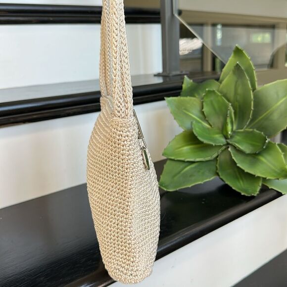 The Sak Neutral Woven Shoulder Purse Double Strap Like New Grab & Go - Picture 3 of 8